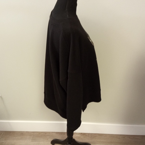 Time and Tru "Half Hood Half Holy" Custom Black/Leopard Print Sweatshirt… - Picture 2 of 7